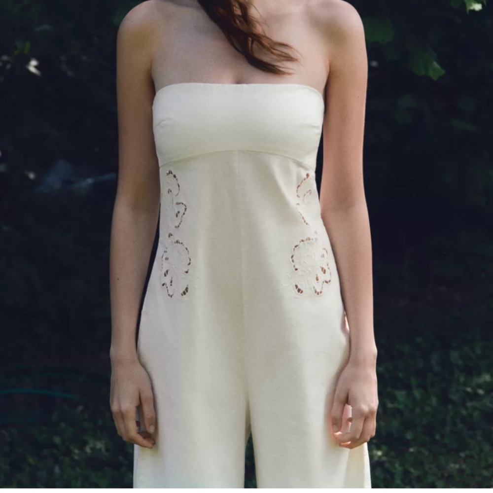 ZARA EMBROIDERED JUMPSUIT